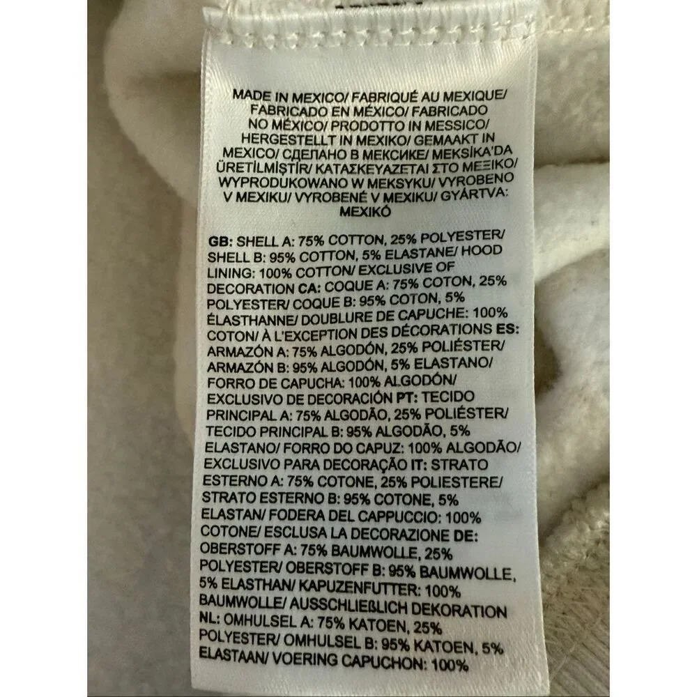 The North Face Men’s Back Graphic Hoodie XXL – Cream / Multicolor Logo